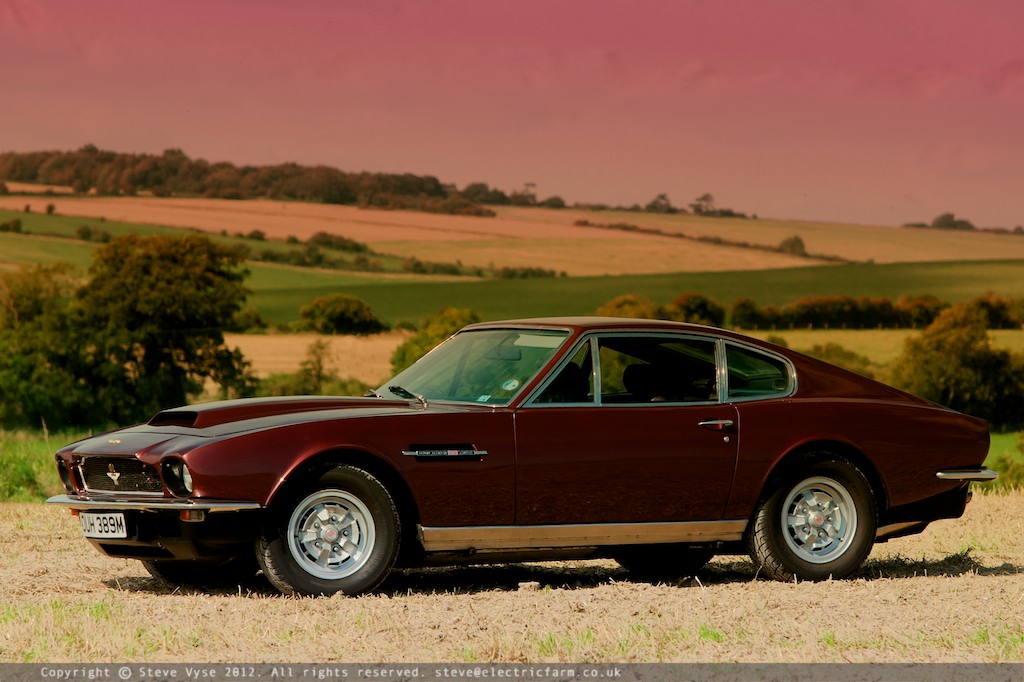 1972 Aston Martin V8 with duo-tone filtration.
